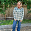 Green, Grey Plaid Button Up