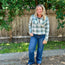 Green, Grey Plaid Button Up