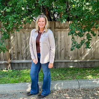 Tan Button Up