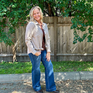 Tan Button Up