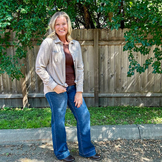 Tan Button Up