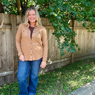 Camel  Soft Touch Button Up