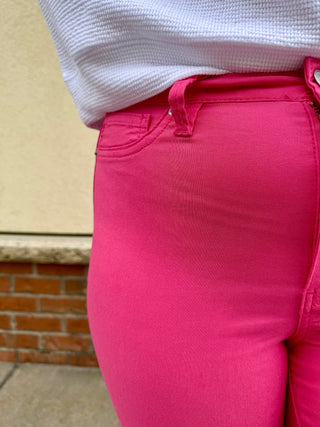 Hot Pink YMI Hyperstretch Kick Flare Pants