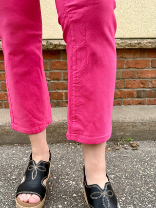 Hot Pink YMI Hyperstretch Kick Flare Pants