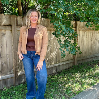Camel  Soft Touch Button Up
