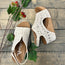 Very G Free Fly Cream Wedge Sandal