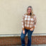 Soft Touch Cinnamon Plaid Sweater