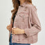 Risen Mauve Distressed Denim Jacket