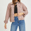 Risen Mauve Distressed Denim Jacket