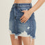 Risen Hi-Lo Distressed Jean Skirt