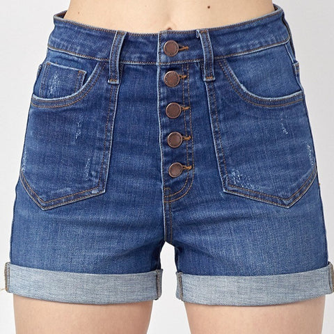 Risen Patch Pocket Roll-Up Shorts