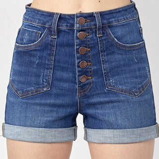 Risen Patch Pocket Roll-Up Shorts