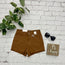 Mid Rise Brown Cut off Shorts